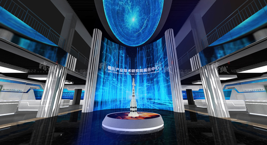 銅川產(chǎn)業(yè)技術(shù)研究院展覽館設(shè)計(jì)成果，政府領(lǐng)導(dǎo)親自考察