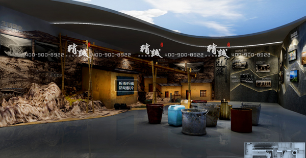 引漢濟渭展廳設計效果圖